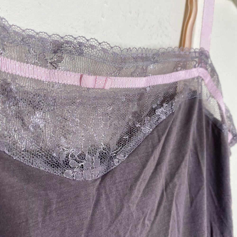 Victorias Secret Y2k Mauve Lace Pink Tie Mini Dress Lingerie Slip Size XS Ballet - Picture 4 of 12
